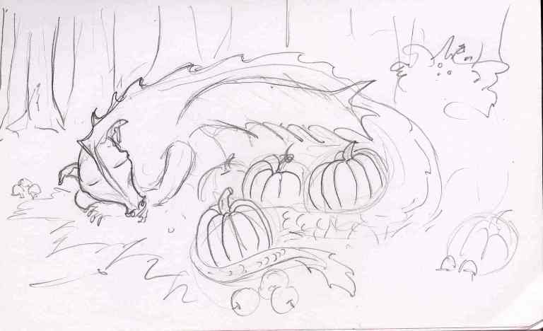 Sleeping Dragon - with pumpkins of course.